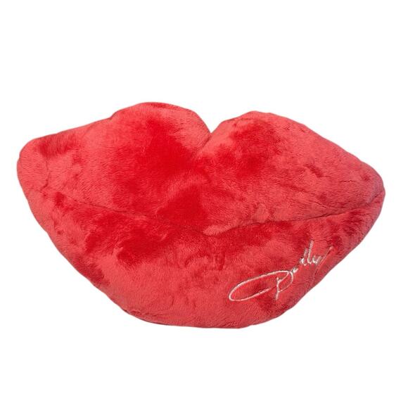 Dolly Parton Dollywood Plush Lips Stuffed Decor Pillow Red Theme Park Souvenir - Picture 1 of 7